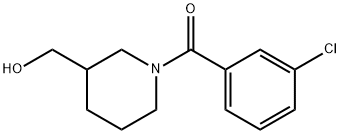 Methanone, (3-chlorophenyl)[3-(hydroxymethyl)-1-piperidinyl]- Structure