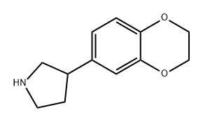 Pyrrolidine, 3-(2,3-dihydro-1,4-benzodioxin-6-yl)- Structure