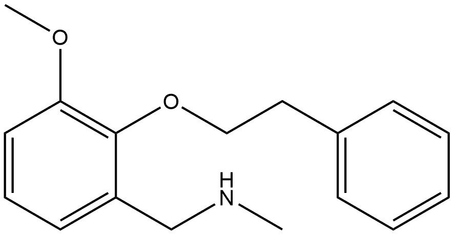 3-Methoxy-N-methyl-2-(2-phenylethoxy)benzenemethanamine Structure