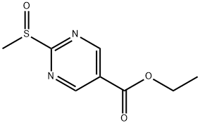 5-Pyrimidinecarboxylic acid, 2-(methylsulfinyl)-, ethyl ester 구조식 이미지