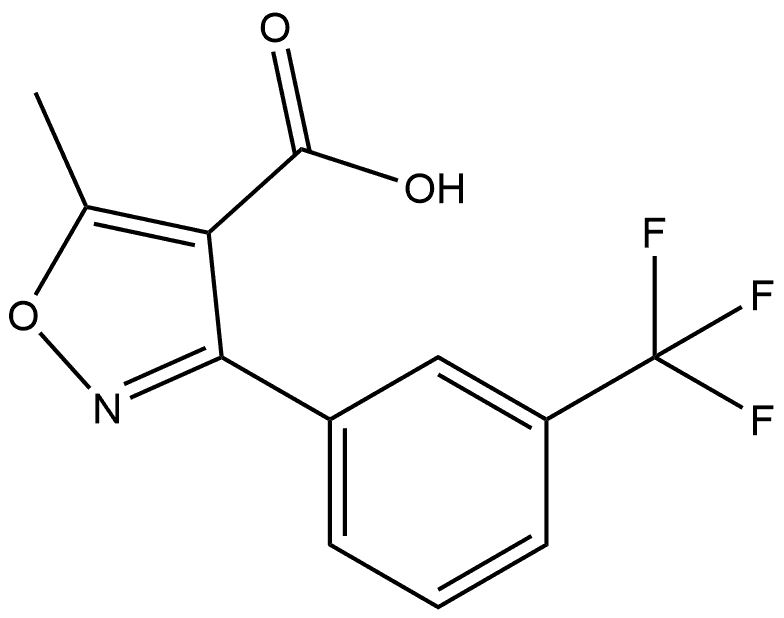 5-Methyl-3-[3-(trifluoromethyl)phenyl]isoxazole-4-carboxylic Acid 구조식 이미지