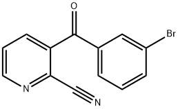 2-Pyridinecarbonitrile, 3-(3-bromobenzoyl)- Structure
