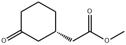 Cyclohexaneacetic acid, 3-oxo-, methyl ester, (1S)- Structure