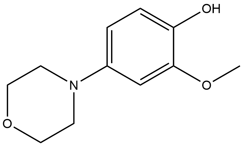 2-Methoxy-4-(4-morpholinyl)phenol Structure