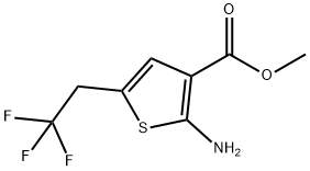 3-Thiophenecarboxylic acid, 2-amino-5-(2,2,2-trifluoroethyl)-, methyl ester Structure