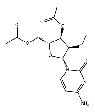 Cytidine, 2'-O-methyl-, 3',5'-diacetate Structure