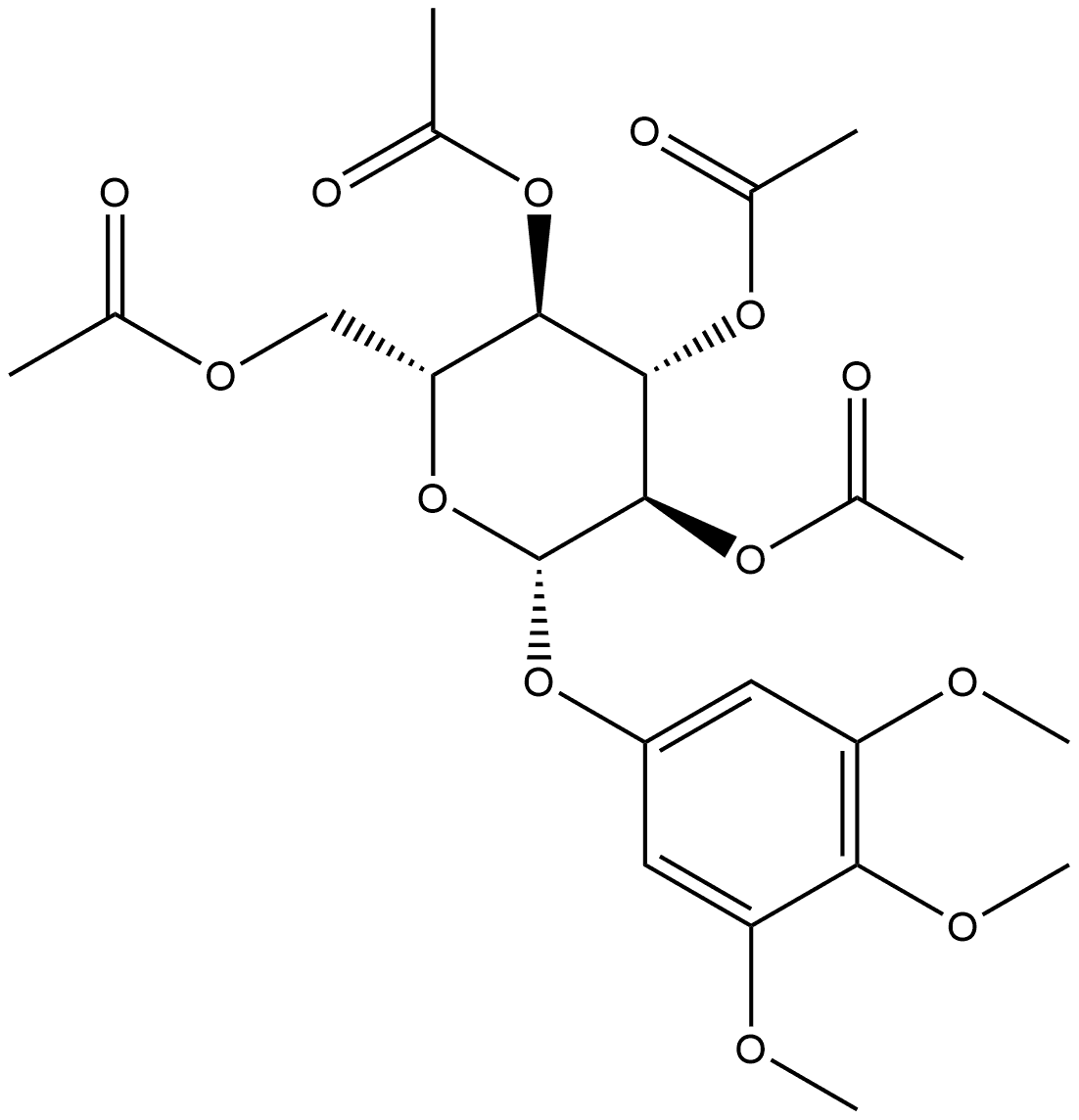 β-D-Glucopyranoside, 3,4,5-trimethoxyphenyl, tetraacetate (9CI) 구조식 이미지