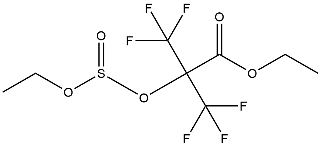 Ethyl 2-[(ethoxysulfinyl)oxy]-3,3,3-trifluoro-2-(trifluoromethyl)propanoate (ACI) Structure