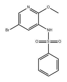 Benzenesulfonamide, N-(5-bromo-2-methoxy-3-pyridinyl)- 구조식 이미지