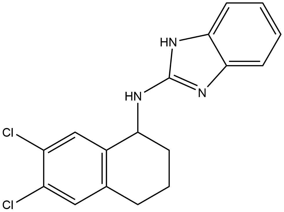 N-(6,7-dichloro-1,2,3,4-tetrahydronaphthalen-1-yl)-1H-1,3-benzodiazol-2-amine Structure