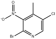 Pyridine, 2-bromo-5-chloro-4-methyl-3-nitro- Structure