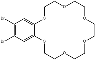 1,4,7,10,13,16-Benzohexaoxacyclooctadecin, 18,19-dibromo-2,3,5,6,8,9,11,12,14,15-decahydro- Structure