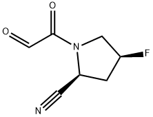 2-Pyrrolidinecarbonitrile, 4-fluoro-1-(2-oxoacetyl)-, (2S,4S)- Structure