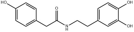 Benzeneacetamide, N-[2-(3,4-dihydroxyphenyl)ethyl]-4-hydroxy- Structure