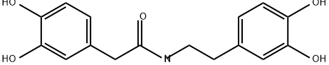 Benzeneacetamide, N-[2-(3,4-dihydroxyphenyl)ethyl]-3,4-dihydroxy- Structure