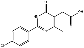 2-(4-Chlorophenyl)-1,6-dihydro-4-methyl-6-oxo-5-pyrimidineacetic acid Structure