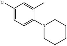 Piperidine, 1-(4-chloro-2-methylphenyl)- Structure