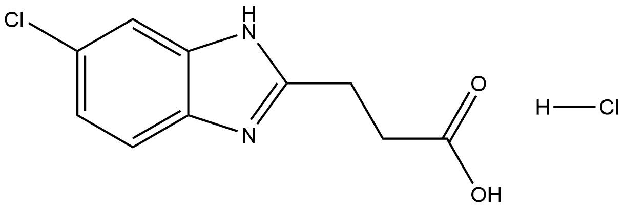 3-(6-Chloro-1H-benzo[d]imidazol-2-yl)propanoic acid hydrochloride Structure