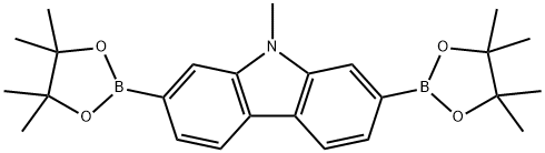 9H-Carbazole, 9-methyl-2,7-bis(4,4,5,5-tetramethyl-1,3,2-dioxaborolan-2-yl)- Structure