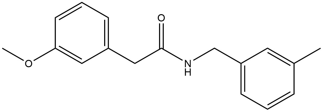 3-Methoxy-N-[(3-methylphenyl)methyl]benzeneacetamide Structure