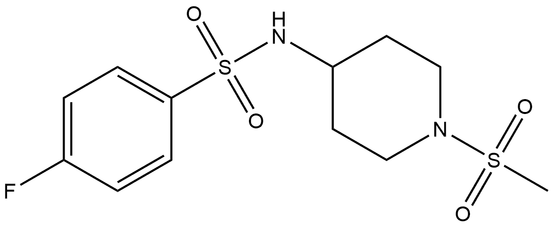 Benzenesulfonamide, 4-fluoro-N-(1-(methylsulfonyl)-4-piperidinyl)- Structure