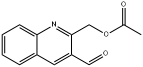 3-Quinolinecarboxaldehyde, 2-[(acetyloxy)methyl]- Structure