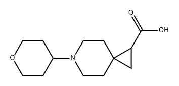 6-Azaspiro[2.5]octane-1-carboxylic acid, 6-(tetrahydro-2H-pyran-4-yl)- Structure