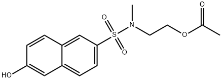 2-(2-Hydroxy-N-methylnaphthalene-6-sulfonamido ethyl acetate Structure