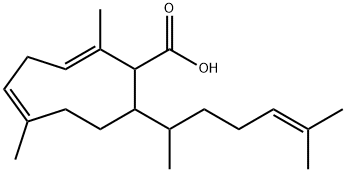 2,5-Cyclononadiene-1-carboxylic acid, 9- (1, 5-dimethyl-4-hexenyl)-2,6 -dimethyl- Structure