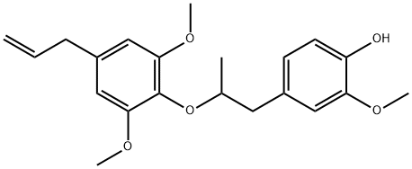 Phenol, 4-[2-[2,6-dimethoxy-4-(2-propen-1-yl)phenoxy]propyl]-2-methoxy- Structure