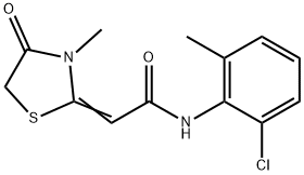 N-(2-Chloro-6-methylphenyl)-2-(3-methyl-4-oxo-2-thiazolidinylidene)acetamide Structure