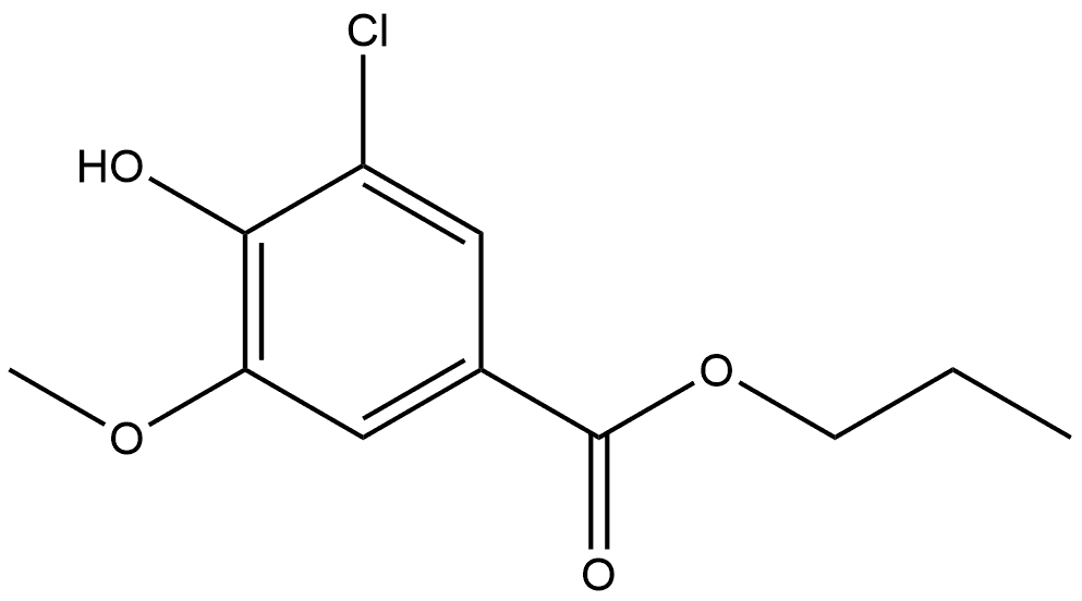 Propyl 3-chloro-4-hydroxy-5-methoxybenzoate Structure