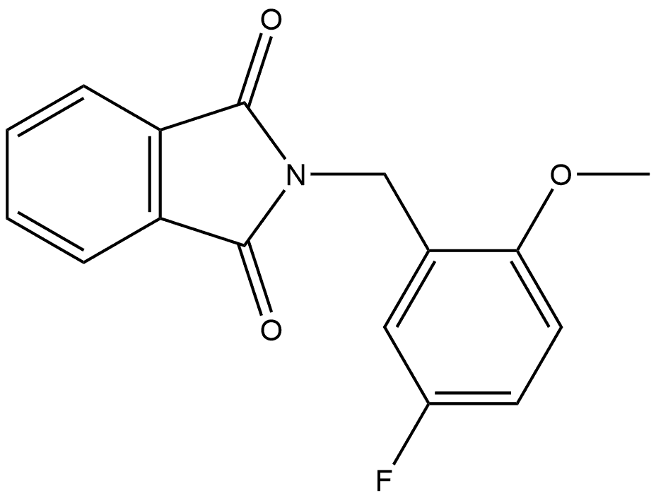 2-[(5-Fluoro-2-methoxyphenyl)methyl]-1H-isoindole-1,3(2H)-dione Structure