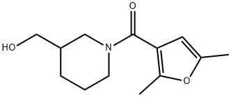 Methanone, (2,5-dimethyl-3-furanyl)[3-(hydroxymethyl)-1-piperidinyl]- Structure