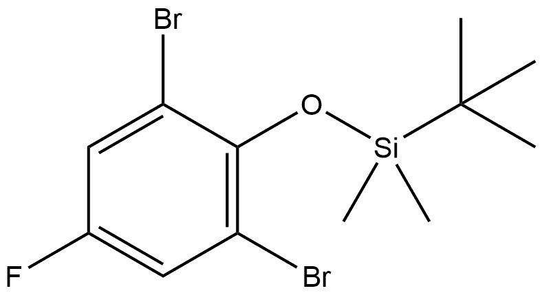 Tert-butyl(2,6-dibromo-4-fluorophenoxy)dimethylsilane Structure