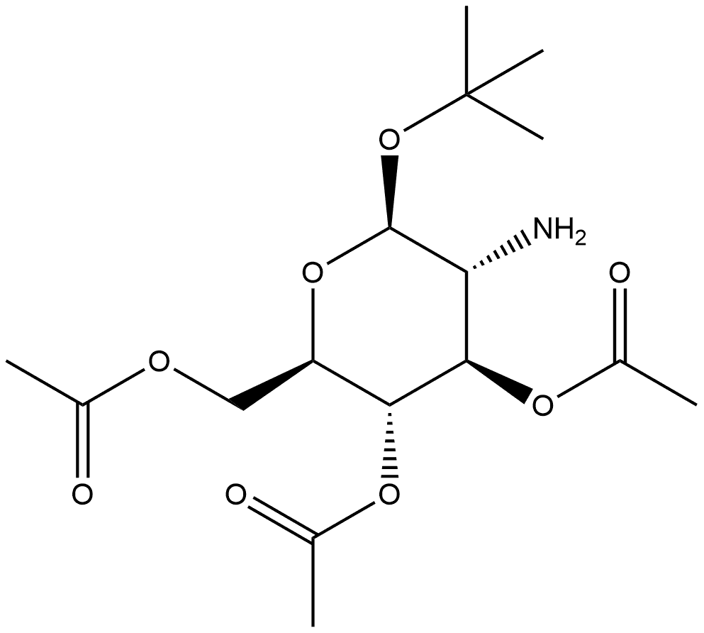 β-D-Glucopyranoside, 1,1-dimethylethyl 2-amino-2-deoxy-, 3,4,6-triacetate Structure