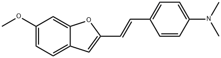 Benzenamine, 4-[(1E)-2-(6-methoxy-2-benzofuranyl)ethenyl]-N,N-dimethyl- 구조식 이미지