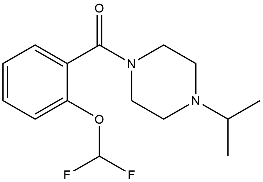 2-(Difluoromethoxy)phenyl][4-(1-methylethyl)-1-piperazinyl]methanone Structure