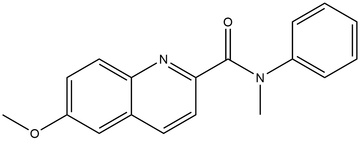 6-Methoxy-N-methyl-N-phenyl-2-quinolinecarboxamide Structure