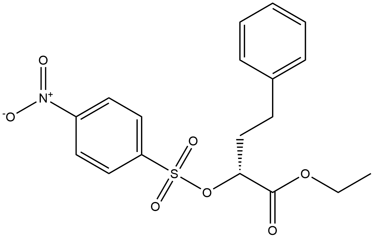 Benzenebutanoic acid, α-[[(4-nitrophenyl)sulfonyl]oxy]-, ethyl ester, (αR)- Structure