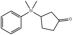 3-(Dimethyl(phenyl)silyl)cyclopentanone 구조식 이미지