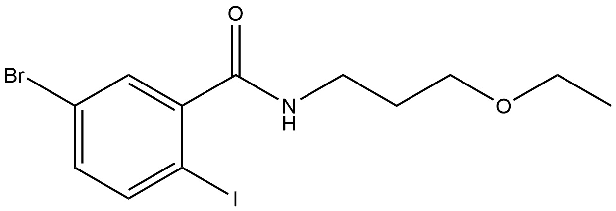 5-Bromo-N-(3-ethoxypropyl)-2-iodobenzamide Structure