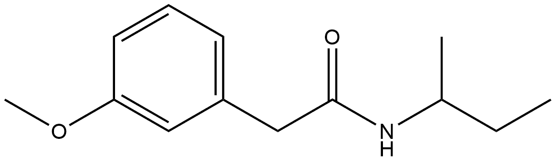 3-Methoxy-N-(1-methylpropyl)benzeneacetamide Structure