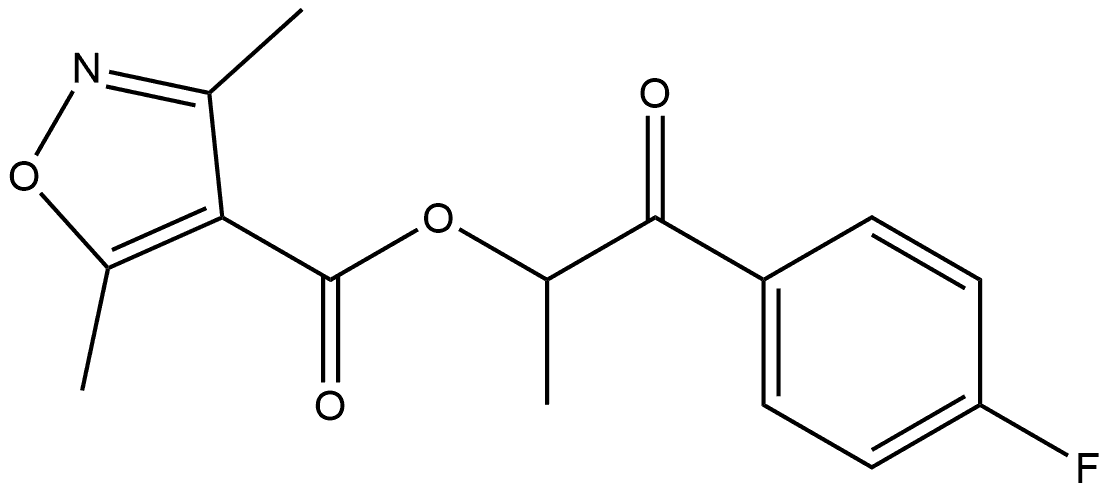 2-(4-Fluorophenyl)-1-methyl-2-oxoethyl 3,5-dimethyl-4-isoxazolecarboxylate Structure