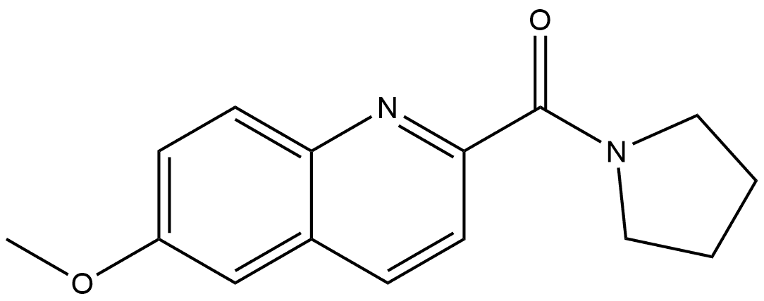 (6-Methoxy-2-quinolinyl)-1-pyrrolidinylmethanone Structure