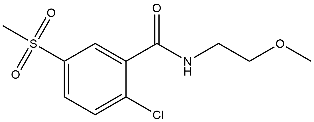 2-Chloro-N-(2-methoxyethyl)-5-(methylsulfonyl)benzamide Structure