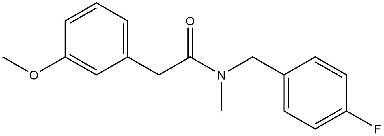 N-[(4-Fluorophenyl)methyl]-3-methoxy-N-methylbenzeneacetamide Structure