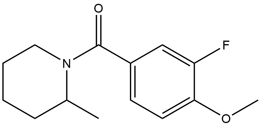 (3-Fluoro-4-methoxyphenyl)(2-methyl-1-piperidinyl)methanone Structure