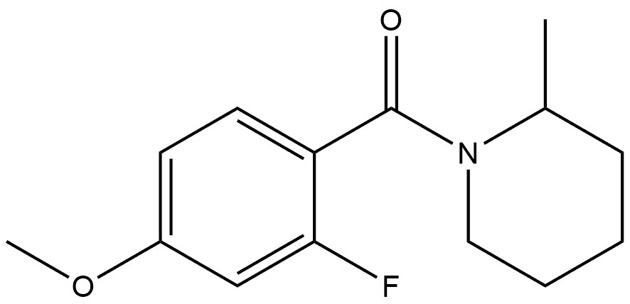 (2-Fluoro-4-methoxyphenyl)(2-methyl-1-piperidinyl)methanone Structure