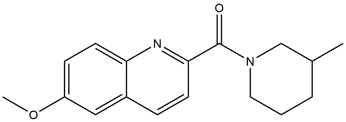 (6-Methoxy-2-quinolinyl)(3-methyl-1-piperidinyl)methanone Structure